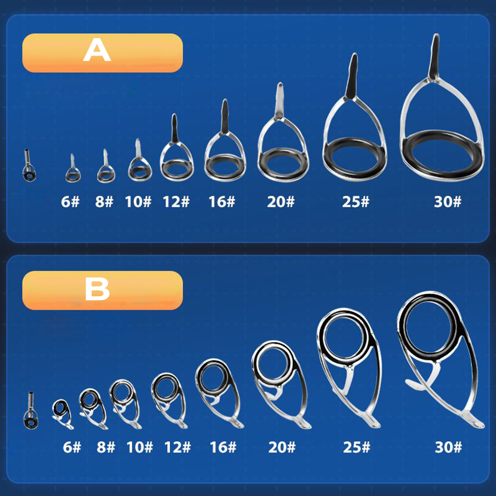 Fishing Rod Guide Replacement - 9 Stuks Hengel Geleider Keramische Ringen